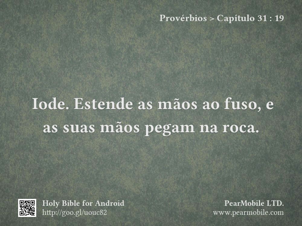 Provérbios, Capítulo 31:19